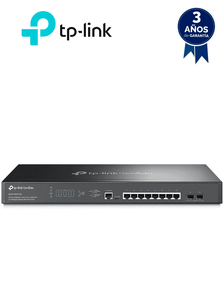 TP-LINK - TL-SG3210XHP-M2 - Switch Administrable, 8 Puertos PoE - TP-LINK - Switches POE - TPL3720029