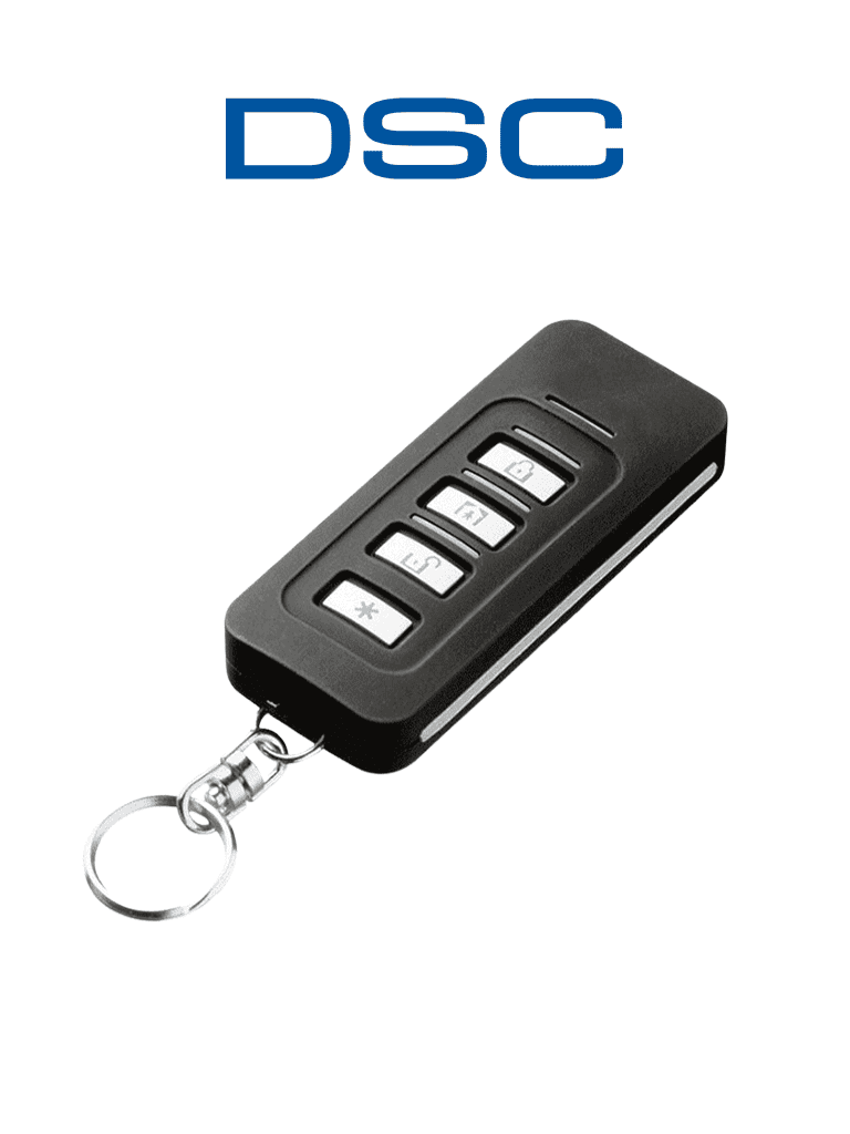 DSC PG9929 - Llavero de 4 botones programables inalámbrico  Power G  Slimline compatible con NEO, PRO, Qolsys e IoTega - DSC - Botones - DSC1210007