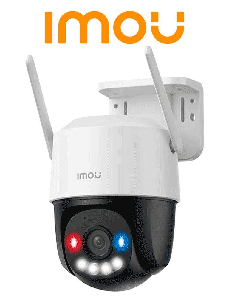 IMOU Cruiser SC 3MP (IPC-K7FN-3H0WE) - Cámara IP PT de 3 Megapíxeles/ Wifi/ Full Color/Disuasión activa luces Rojo-Azul/ Audio 2 Vías/ 30 Metros Visión Nocturna/ Sirena de 110 dB/ Smart tracking/ Ranura para MicroSD/ IP66/ - IMOU - WiFi - IMO0150001