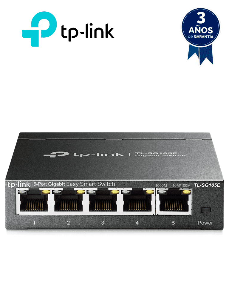 TP-LINK - TL-SG105E - Switch 5 puertos Gigabit RJ45 - TP-LINK - Switches - TPL3700041