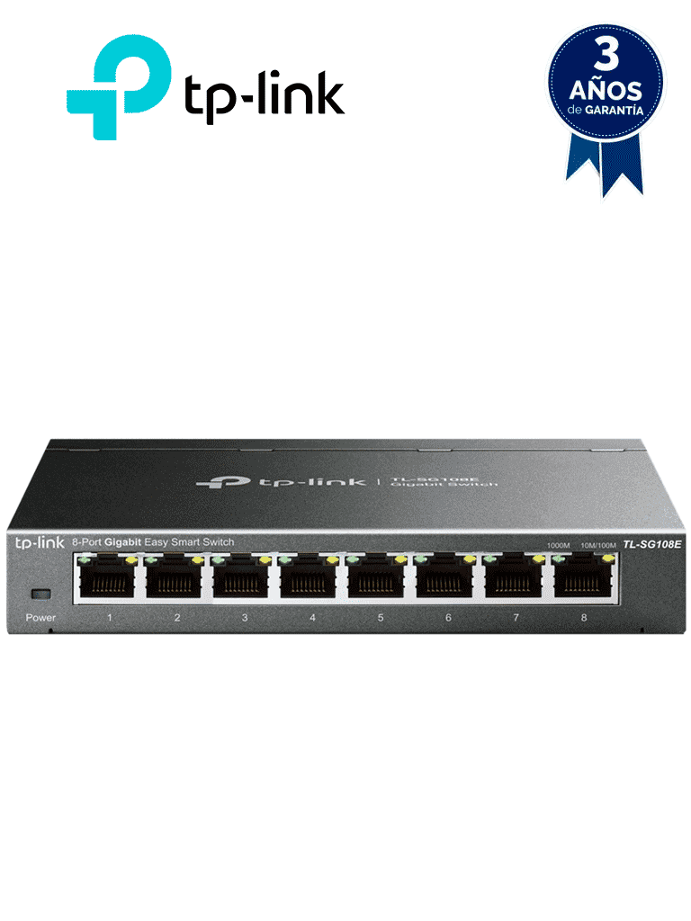 TP-LINK - TL-SG108E - Switch Easy Smart de 8 puertos Gigabit - TP-LINK - Switches - TPL3700039