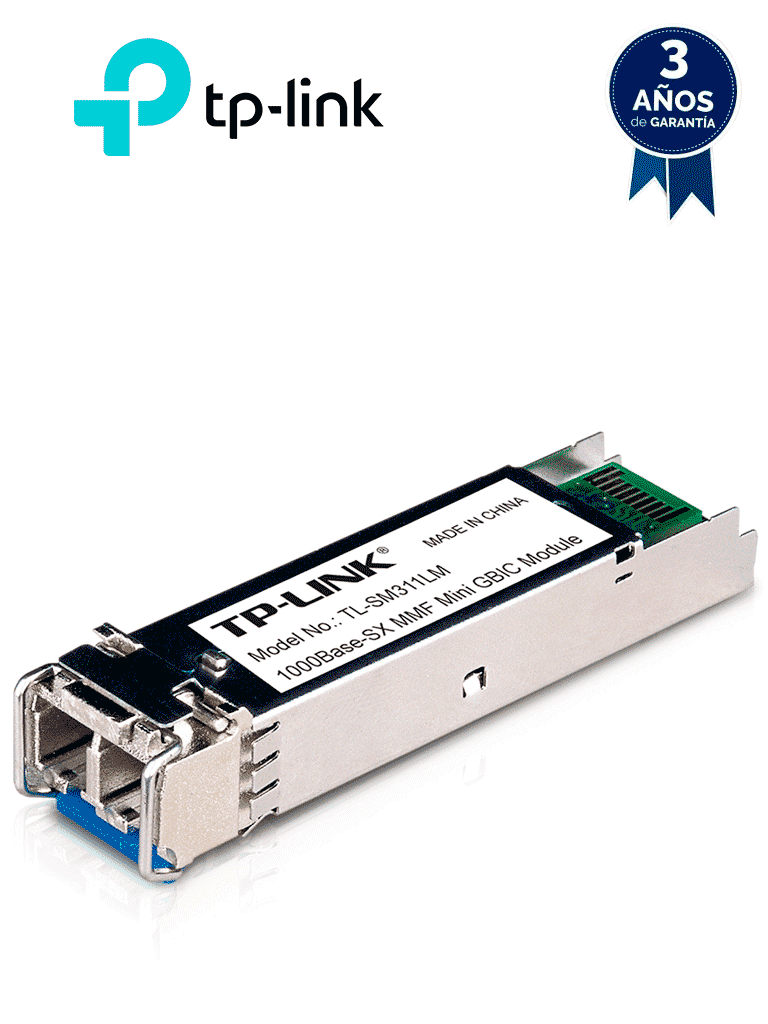 TP-LINK TL-SM311LS - Transceptor mini-GBIC SFP Duplex Monomodo 1GBase con alcance de 20 km y conector LC. - TP-LINK - Transceptores de Fibra - TPL4160002
