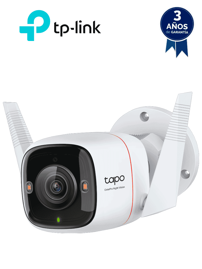 TP-LINK - TAPO C325WB - Cámara WIFI para exterior, 2K, Color Pro 24/7, Lente Super Apertura F1.0 , Detección persona, animal y Vehículo, soporta 512GB Micro SD. - TP-LINK - WiFi - TPL0150014