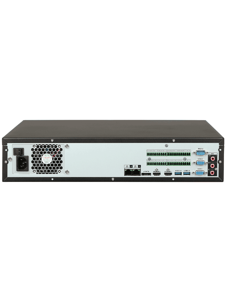 DAHUA DHI-NVR5864-EI - NVR 64 Canales IP 4K, WizSense, 2U, 8 Bahías HDD, H.265+, Hasta 384 Mbps, 2 Canales de Reconocimiento Facial, SMD Plus, AcuPick, Metadatos, Soporte para Cámaras con IA, ANPR y Conteo de Personas. - vista 3