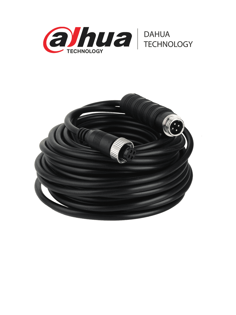 DAHUA MCNU-GXF4-GXM4-12 - Cable extensor tipo aviación de 12 Metros/ Para transmisión de video y audio analogico/ Conectores M12 hembra a M12 macho/ 4 Pines/ Especial para DVR Movil/ - DAHUA - Accesorios - DHT0390024