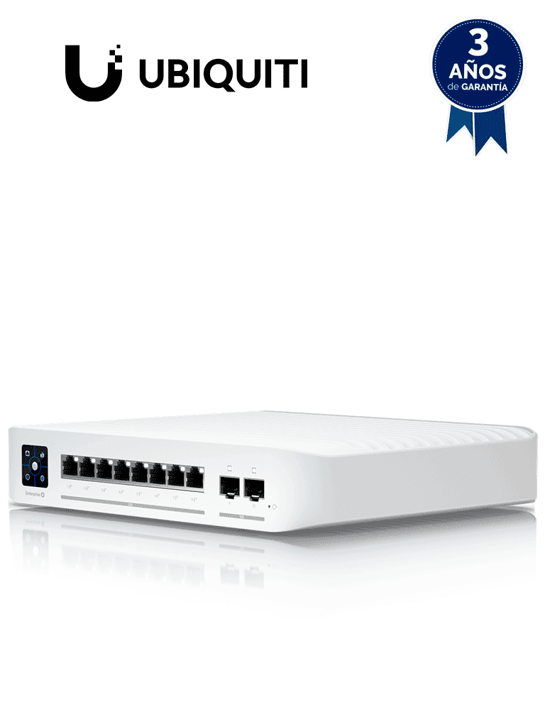 UBIQUITI USW-ENTERPRISE-8-POE - Switch capa 3 Administrable/ 8 puertos 2.5 GbE PoE/ 802.3at PoE/ 2 puertos 10G SFP+ - UniFi - Switches POE - UBI3720012