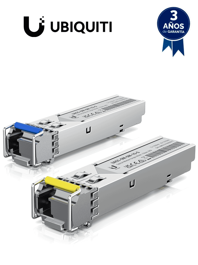 UBIQUITI UACC-OM-SM-1G-S-2 - Módulo SFP monomodo con transceptor mini GBIC, velocidad de hasta 1.25Gbps y conector tipo LC. Alcance de hasta 3km. - UISP - Transceptores de Fibra - UBI1880005