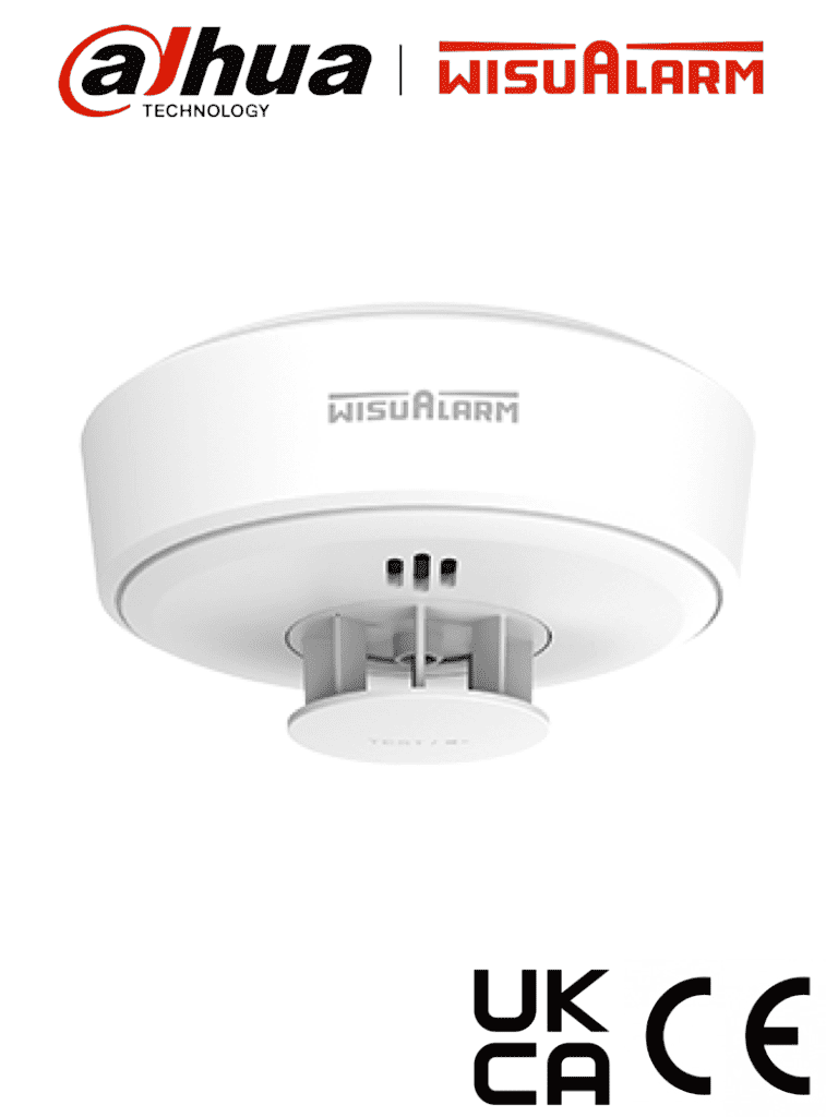 DAHUA WISUALARM HY-HT10A -Detector de Calor Autónomo, Monitoreo Constante de Temperatura, Detección Rápida de Incendios de Clase A1(54°C to 65°C)Sonido de Alarma de 85dB, Certificaciones CE,Batería No Remplazable d hasta 10años - DAHUA - Detectores - DHT1440012