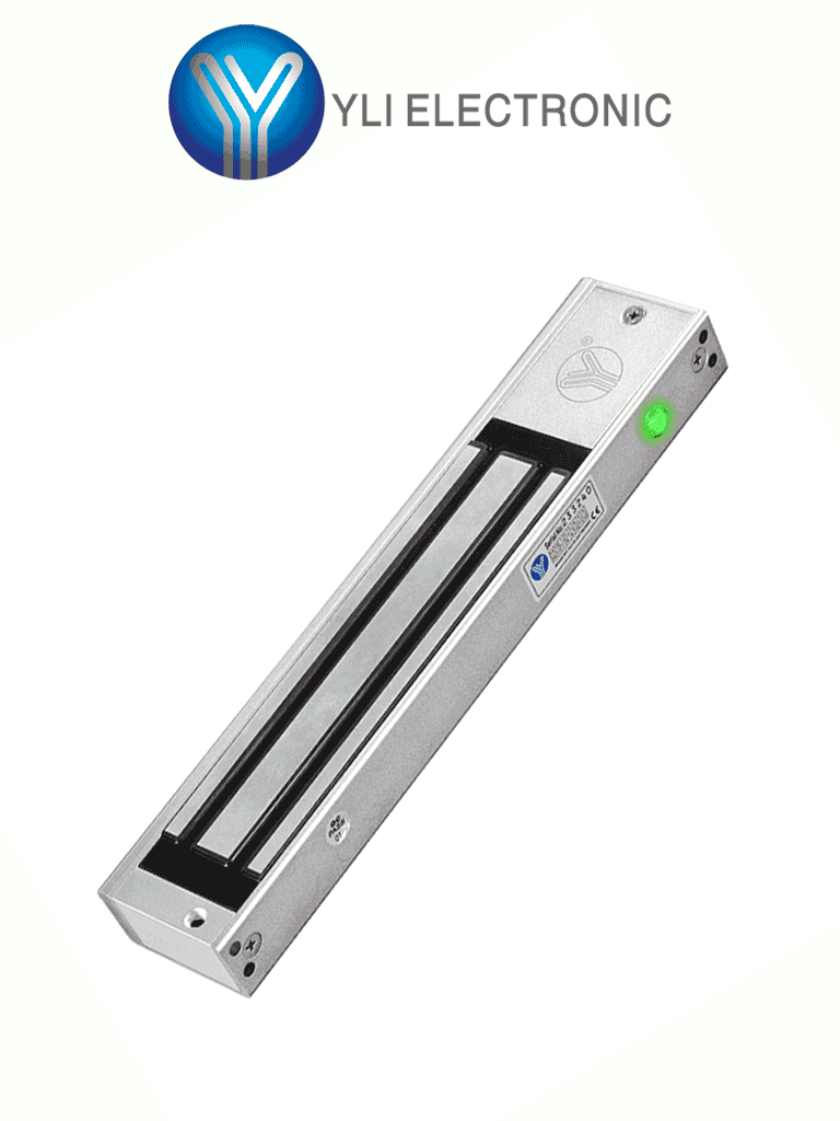 YLI YM280NLED - Cerradura Magnética con LED / Fuerza de Sujeción 280Kg /600Lb / Voltaje Dual 12v/24 VDC / Puertas de madera, vidrio, metálica - YLI ELECTRONIC - Magnética - YLI4740041