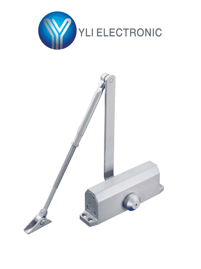 YLI YC-83-2  - Brazo cierra puerta automático / Para puertas de 100 kg / Compatible con puertas de madera, vidrio, metal / Velocidad ajustable de cierre / Instalación izquierda o derecha - YLI ELECTRONIC - Accesorios - YLI4740045