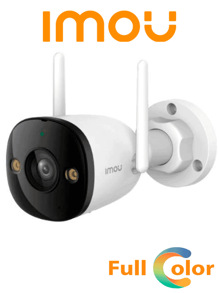 IMOU Bullet 2E 3Mp (IPC-K3DN-3H0WF) - Cámara IP Bullet WiFi de 3MP cuenta con micrófono integrado, 102° de visión, H.265, lente de 2.8mm, detección de humanos, IR 30m, IP67 y ranura MicroSD. - IMOU - WiFi - DHT0150048
