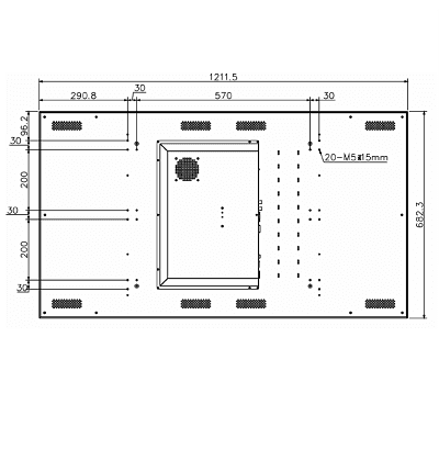 DAHUA DHL550UDM-EG - Pantalla de 55 Pulgadas FHD para Video Wall/ Panel LCD de Grado Industrial/ Ideal para Trabajar 24/7/ Marco Ultra Delgado de 1.8 mm (0.9mm Cada Marco)/ Interfaces HDMI, DVI, VGA, BNC y USB/ - vista 2
