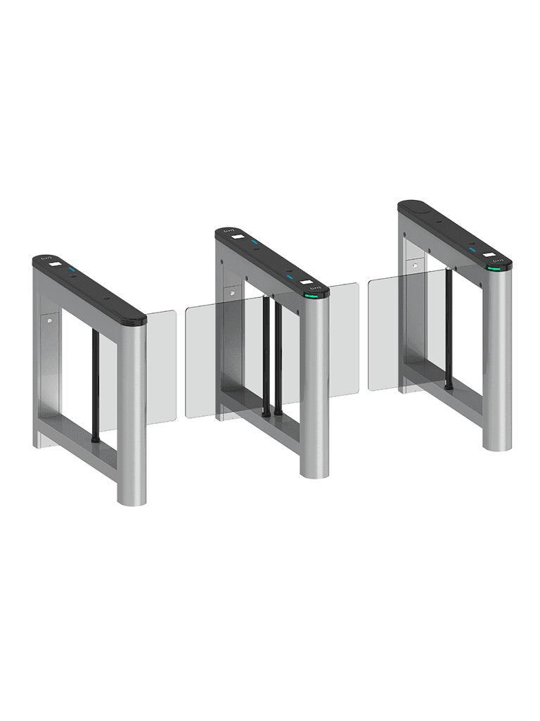ZKTECO SATURNS1000 - Barrera Peatonal Tipo Swing Bidireccional / Equipada con un motor DC brushless / Hasta 3 millones de ciclos / Acero SPCC laminado en frío / Vidrio templado 2.5D - vista 5