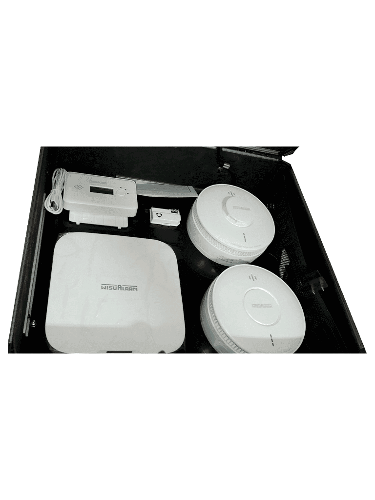 DAHUA WISUALARM DHI-HY-DBRF- Maletín DEMO de sistema de incendio residencial, Incluye DHI-HY-GW02A/DHI-HY-SA5MA/DHI-HY-HT5MA/DHI-HY-SA5MB/ DHI-HY-HT5MB/DHI-HY-MRF50-R8/DHI-HY-GW01A/ SA30A-R8/ SA40A-R8/ HT10A-R8/GC20D-R8/ GC30A-R8, - vista 5