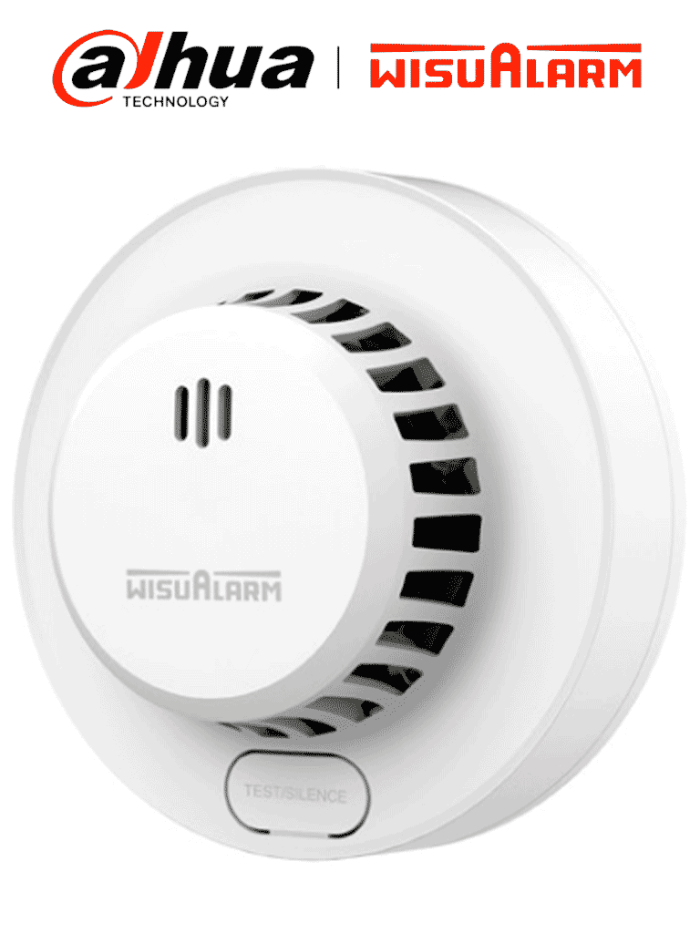 DAHUA WISUALARM DHI-HY-SA13A - Detector de humo Standalone (Autónomo), Sonido de alarma de 85dB, Cuenta con un botón de prueba y silencio, Batería reemplazable, Cobertura de 20-40 m², Alarma visual y sonora - DAHUA - Detectores - DHT1440029