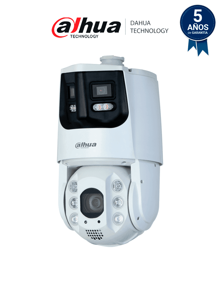 DAHUA DH-SDT6C432-4P-GB-APV-0280 de 4MP con visión 180°, zoom óptico 32X y Starlight. Cuenta con Multivisión/ Iluminador Dual/ IR 200m, Auto-tracking/ protección perimetral, detección facial y disuasión activa con sirena y estrobo. IP66. - DAHUA - PTZ - DHT0060080
