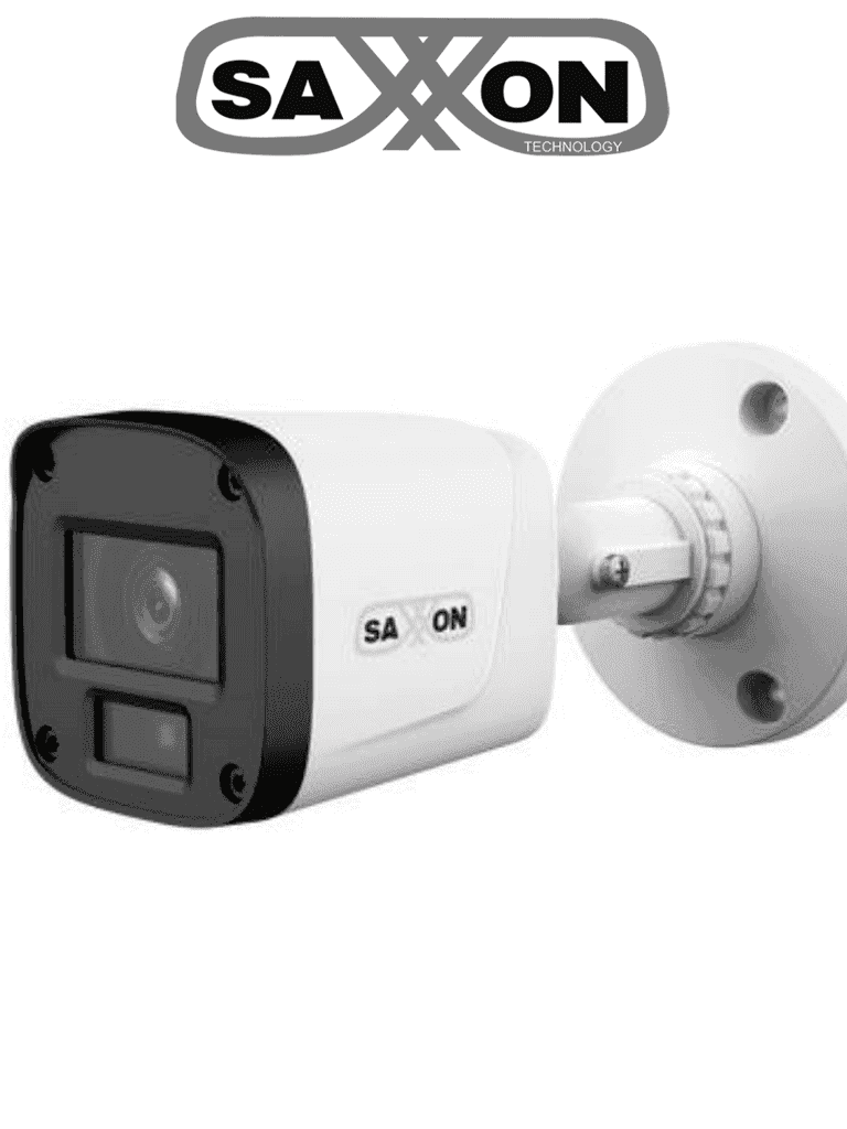 SAXXON SUA-HAC-B20P-0280B- Cámara Tipo Bala de 2 Megapíxeles & 1080P/ Lente de 2.8 mm Apertura de Hasta 100°/ Iluminación IR de Hasta 20m/ Para Exterior IP67/Material Plástico de Alta Duración/Funcionamiento en Modos CVI & AHD & TVI - SAXXON - Bullet - DHT0290103