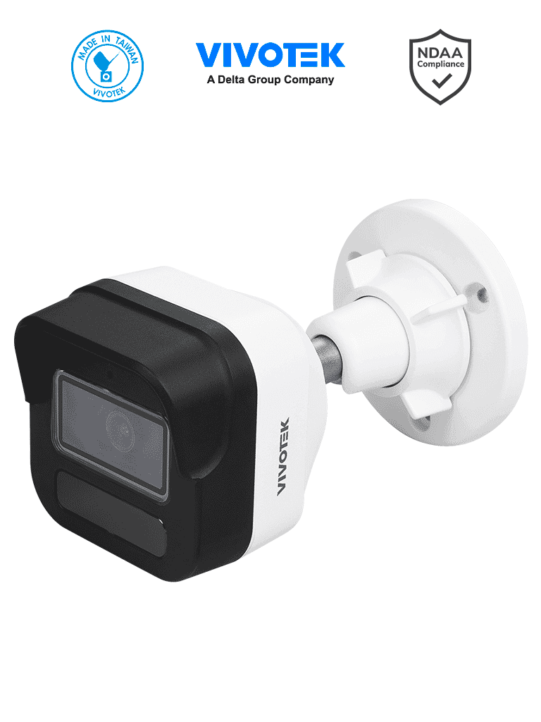 VIVOTEK IB9380-HV-V2 - Cámara IP bullet exterior 5 MP, H.265, Lente fijo 2.8mm, Smart IR 30m, WDR Pro, IA Smart Search, Microfono integrado, Ciberseguridad Trend Micro, Ranura MicroSD, IP66/IK10, NDAA, ONVIF - VIVOTEK  - Bullet - VIV0030023
