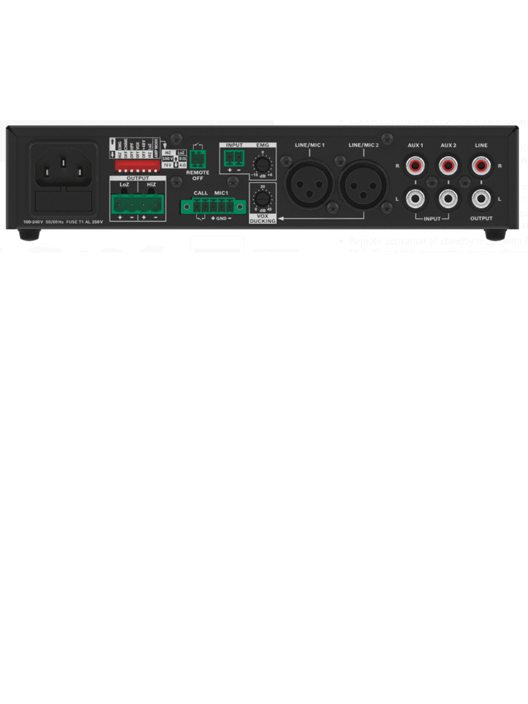 BOSCH M_U601MUS - Amplificador Mixer 60W / 1 Canal / DYNACORD - vista 2