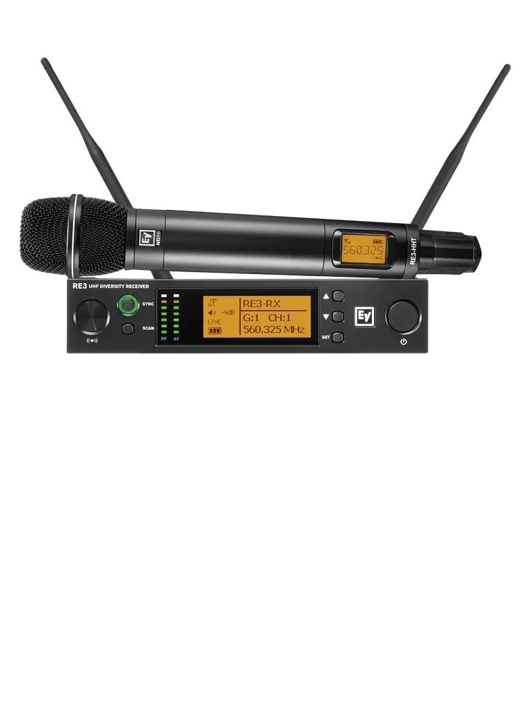 ElectroVoice M_RE3ND866M - Set de Micrófono Inalámbrico RE3 / Unidad de Mano Supercardioide ND86 / 653-663 MHz - vista 2