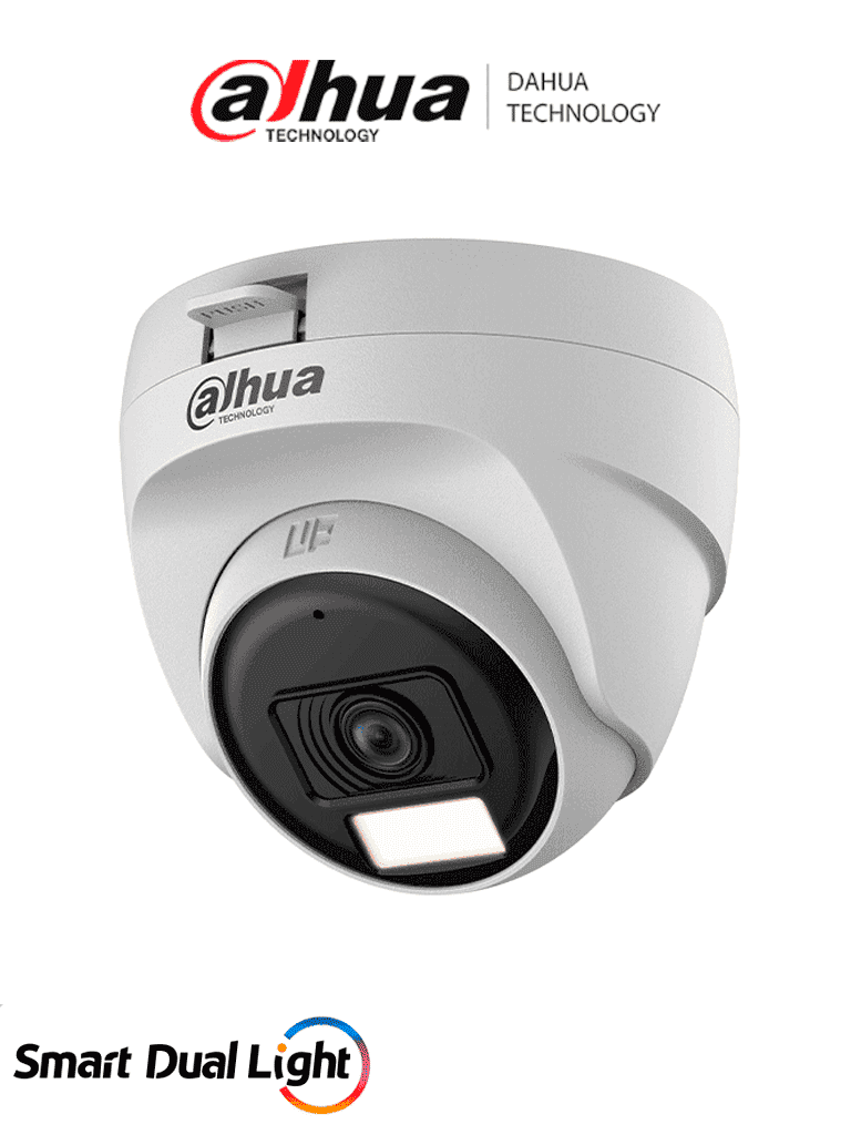 DAHUA DH-HAC-T1A51N-U-IL-A- Cámara Domo 5 MP Serie Cooper/ Lente 2.8 mm Apertura Hasta 106°/ Iluminación Dual Inteligente/ Micrófono Incorporado/ Iluminación Hasta 25Mts IR + 20Mts Luz Calida/ Plástico/ Ideal para Interior/ - DAHUA - Domo - DHT0300081