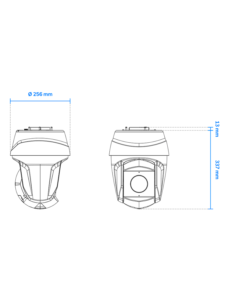 VIVOTEK SD9384-EHL - Cámara IP PTZ Exterior 5 MP con Zoom Óptico 30x, Smart IR 200m y Tracking, Protección Nema4X/IP66/IK10, EIS, WDR Pro con ciberseguridad Trend Micro, Camera Link y certificado NDAA, ONVIF, Deep Search - vista 2