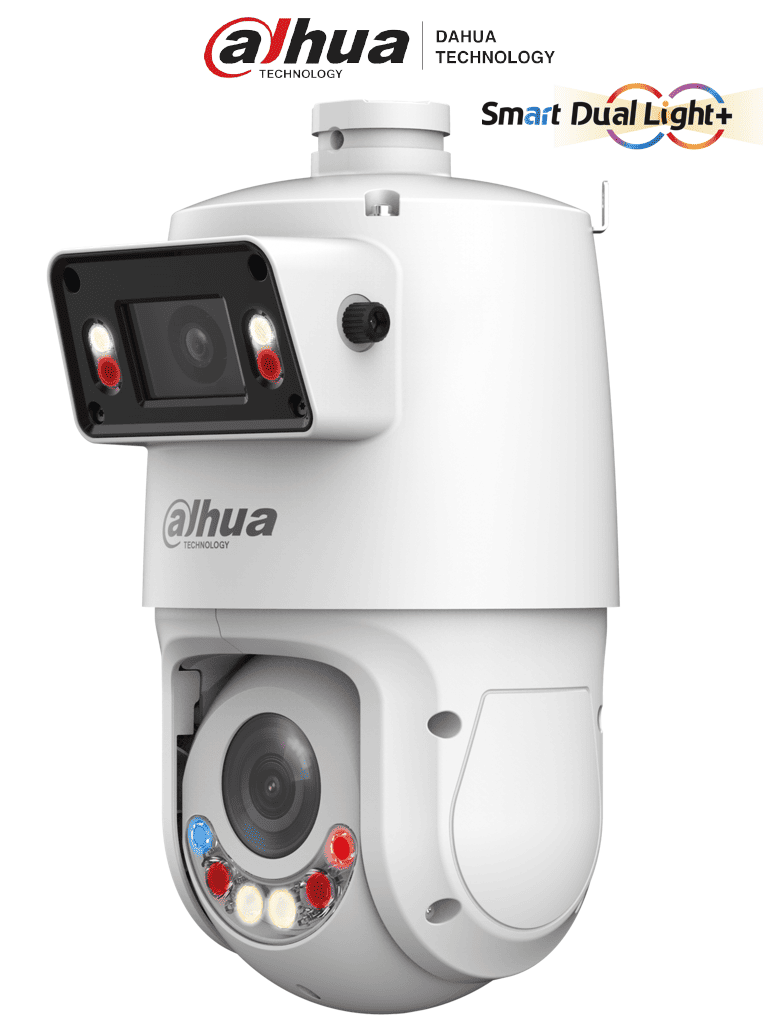 DAHUA SDT4E425-4F-GB-A-PV1 - Cámara IP PTZ TiOC Multivisión de 4 Megapixeles/ 2 Lentes de 4MP/ WizSense/ 25X Zoom/ IR de 100 mts/ Autotracking 3.0/  Iluminación Dual/ PoE+/ Disuasión activa/ SMD 4.0/ Quick Pick/ IP66/ E&S de Alarma y Audio/ - DAHUA - PTZ - DHT0060082