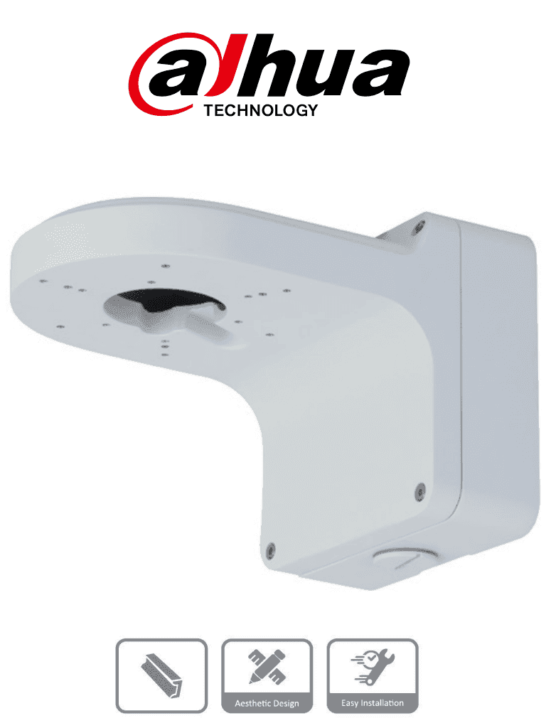 DAHUA PFB206W - Brazo de pared para cámaras domo DAHUA / Construído en aleacion de aluminio / Diseño elegante / Color blanco / Capacidad de carga 15Kg / - DAHUA - Soporte y Montaje - DHT0430068