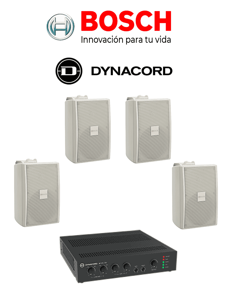 BOSCH M_KITU1204UC30W - Kit de Audio / Amplificador Mixer 120W / 4 Bocinas 30W Blancas - BOSCH - Mezcladoras - RBM1390036