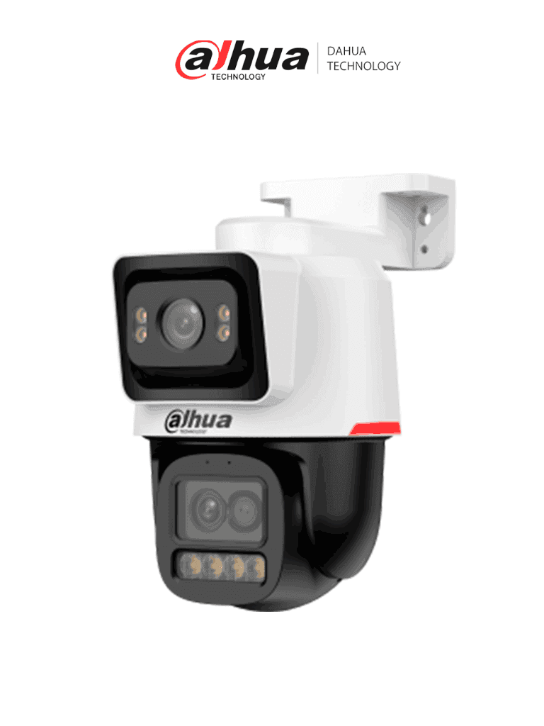 DAHUA DH-IPC-PTS2449C-4E3Z-S-PV-PRO Cámara PT varifocal WizColor de 4 MP + 2 MP/6x de Zoom Hibrido/Protección perimetral /Audio Bidireccional/Disuasión activa/Tour/Auto Tracking/Luz cálida 30m-PT 50m/Lente fija:112°/Lente PT:81.5°/SMD3.0/PoE/ - DAHUA - PTZ - DHT0060143