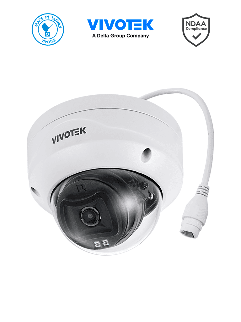 VIVOTEK FD833-HV(1Y90D) - Camara IP Domo Vortex Premium Series, 5 Megapixeles, Smart IR 30mts , WDR Pro, Lente Fijo 2.8 mm , Advance AI, Deep Search, Protección IP66, IK10, NDAA, Almacenamiento interno para 90 dias - VIVOTEK  - Domo - VIV0040048