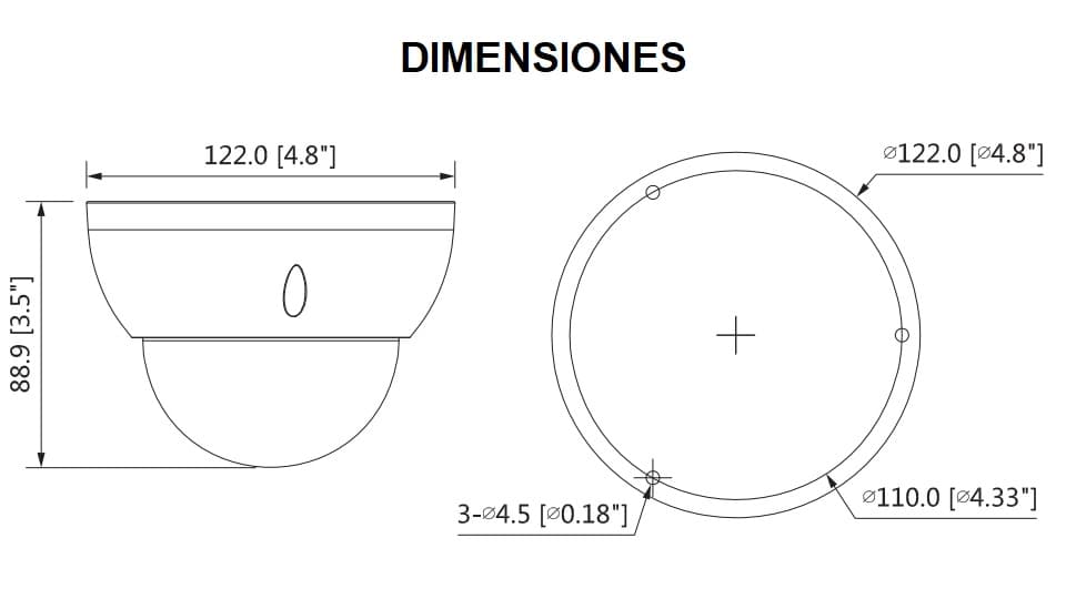 DAHUA HDBW2501R-Z-DP- Camara Domo de 5 Megapixeles / Lente Motorizado de 2.7 a 13.5/ STARLIGHT 0.005 Lux/ WDR Real 120 dB/ IR de 30 Mts/ 1 Entrada de Audio/ IP67/ IK10/ 12VCD/24VAC/ - vista 3