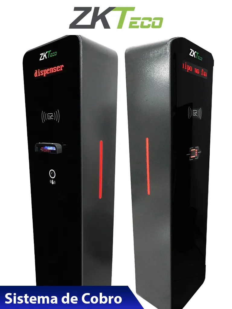 ZKTECO TBM01 / TBM02 - Kit de Dispensador y Lector de Tickets QR / Sin Contacto / Compatible con Sensor de Masa VR10, UHF / Pantalla LED / Funciones de Voz / Requiere Software para cobro ZK Bio CV Security modulo de estacionamiento - ZKTECO - Barreras Vehiculares - ZTA0960005