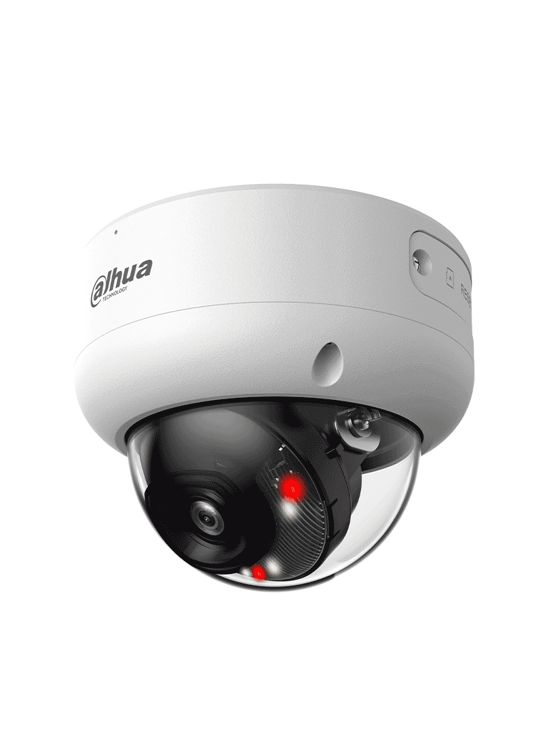 DAHUA DH-IPC-HDBW3249EP-AS-IL-0280B Cámara IP Domo Antivandálica de2MP/WizSense / Xinghan/SMD 4.0/IA SSA/ Iluminador dual inteligente/ AcuPick/ 2.8mm/ 100°/IR, luz cálida 40m/Micrófono incorporado/IP67/IK10/ E&S de Alarma y Audio/ Ranura MicroSD/ - vista 3