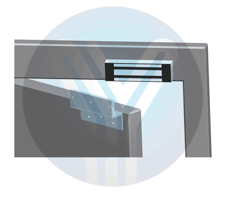 YLI YM500NWPACK - Paquete de Cerradura Magnética para exterior YM500NW y Soporte de Fijación tipo ZL / Fuerza de Sujeción 500kg (1200LB) / Para puertas de madera, vidrio y metálicas / IP68 - vista 2