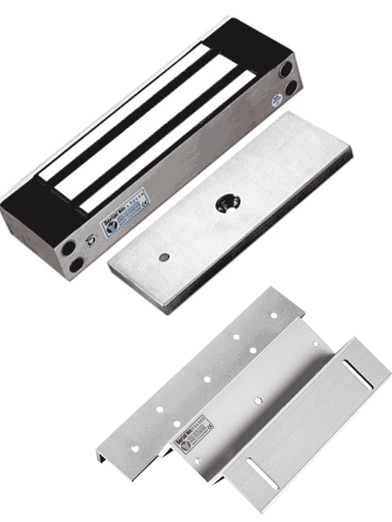 YLI YM500NWPACK - Paquete de Cerradura Magnética para exterior YM500NW y Soporte de Fijación tipo ZL / Fuerza de Sujeción 500kg (1200LB) / Para puertas de madera, vidrio y metálicas / IP68 - YLI ELECTRONIC - Magnética - YLE0850014