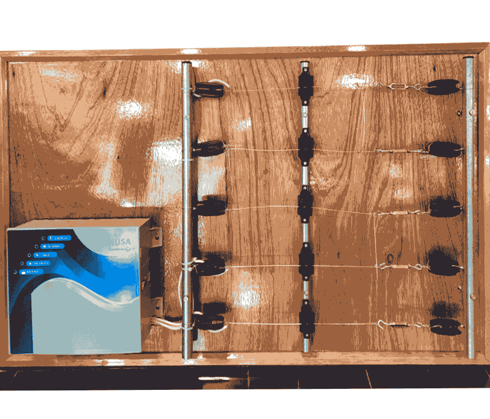 YONUSA EY10000127AFBAT - Paquete de energizador anti plantas o alta frecuencia de 10,00V con hasta 10,000 mts lineales, incluye batería de respaldo de 12VDC a 4.5 AH, sirena de 30W y gabinete metálico - vista 4