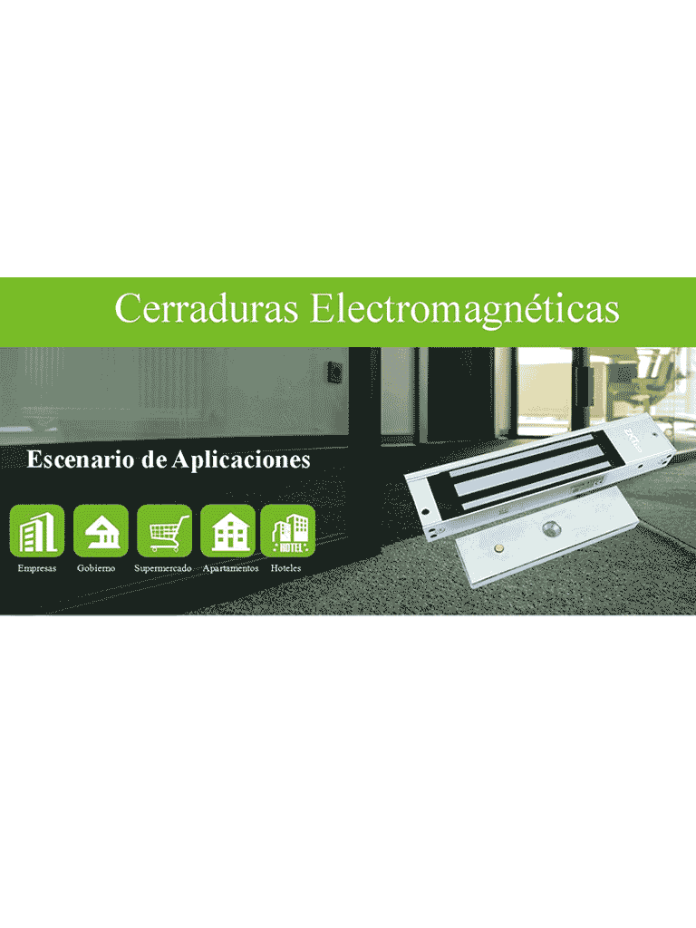 ZKTECO LMB120SU - Paquete de contrachapa magnética de 120 Kg incluye soporte de fijación en U para instalación en puertas de vidrio o cristal templado - vista 3