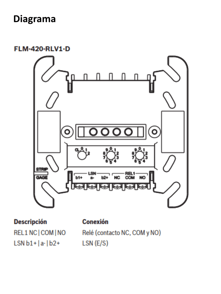 BOSCH F_FLM420RLV1D - Modulo de interconexion de rele de baja TENSIO - vista 3