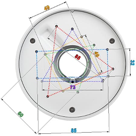 DAHUA PFA106- Adaptador para Camaras Domo/ Fisheye/ Eyeball Dahua - vista 2