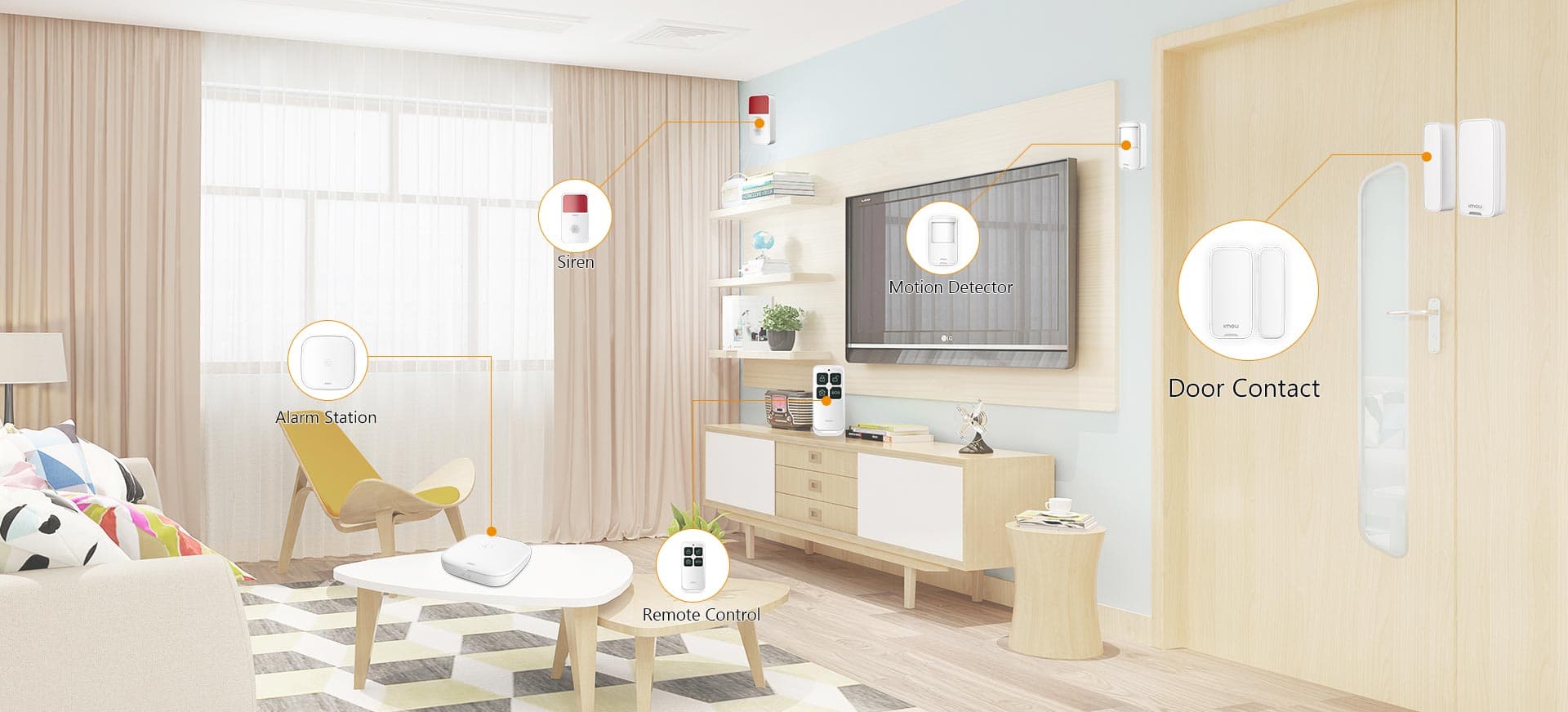 IMOU DOOR CONTACT (ARD311-SW-imou) - Contacto Magnetico Inalambrico, detecta la apertura de puertas y ventanas en un rango de 25-45 mm. Con un indicador LED y frecuencia de 433 MHz, mejora la seguridad del hogar. - vista 4