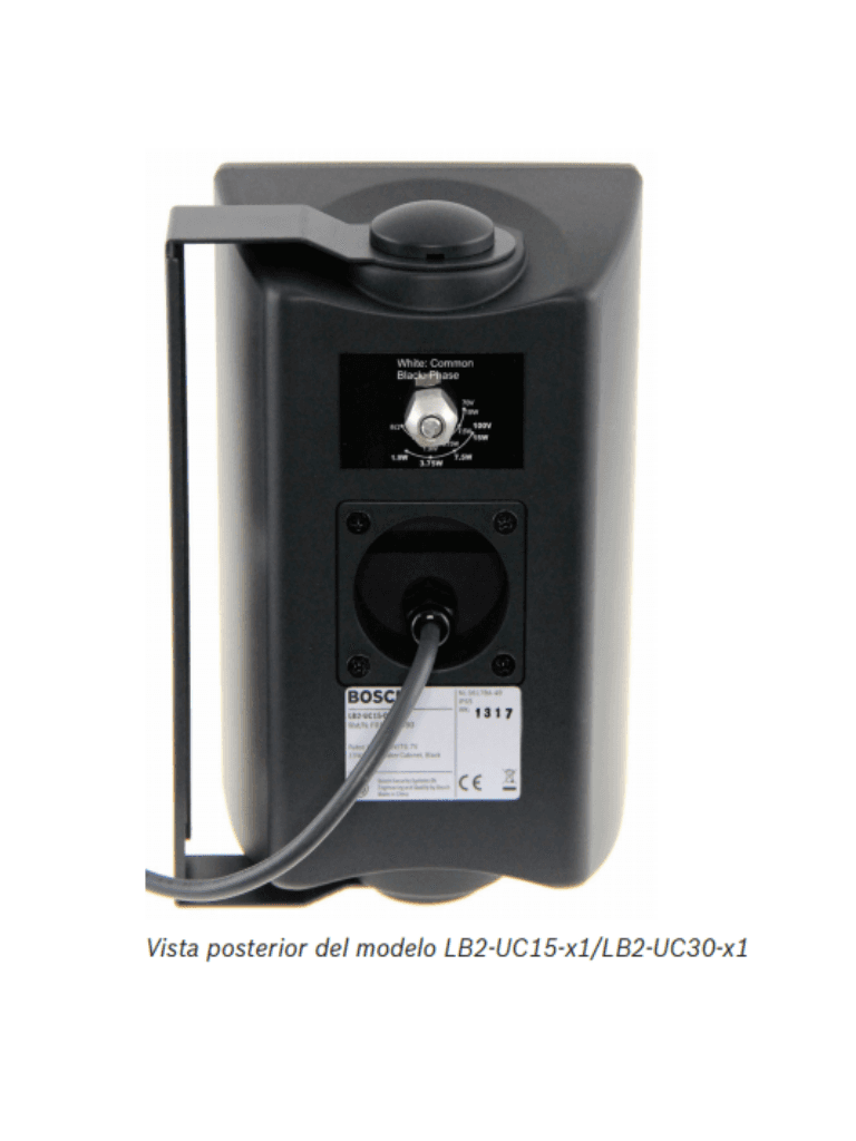 BOSCH M_LB2UC15D1 - Altavoz Premium 15W / Carcasa ABS /  Negro / 8ohms 70V y 100V / - vista 5