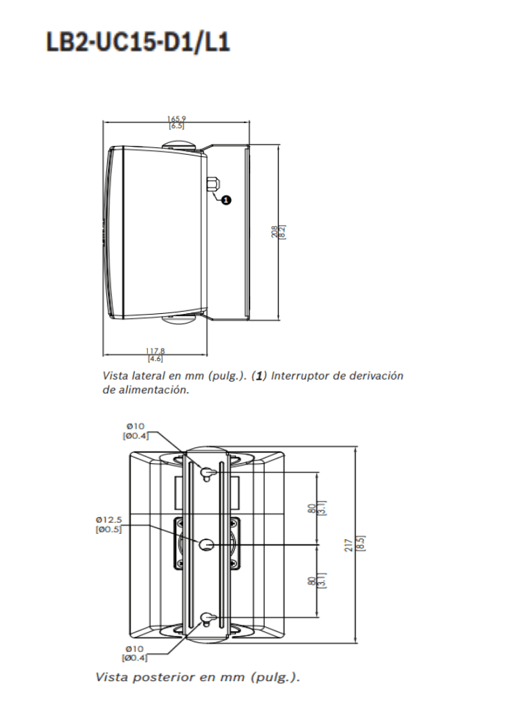 BOSCH M_LB2UC15L1 - Altavoz Premium 15W / Carcasa ABS /  Blanco / 8ohms 70V y 100V / - vista 4