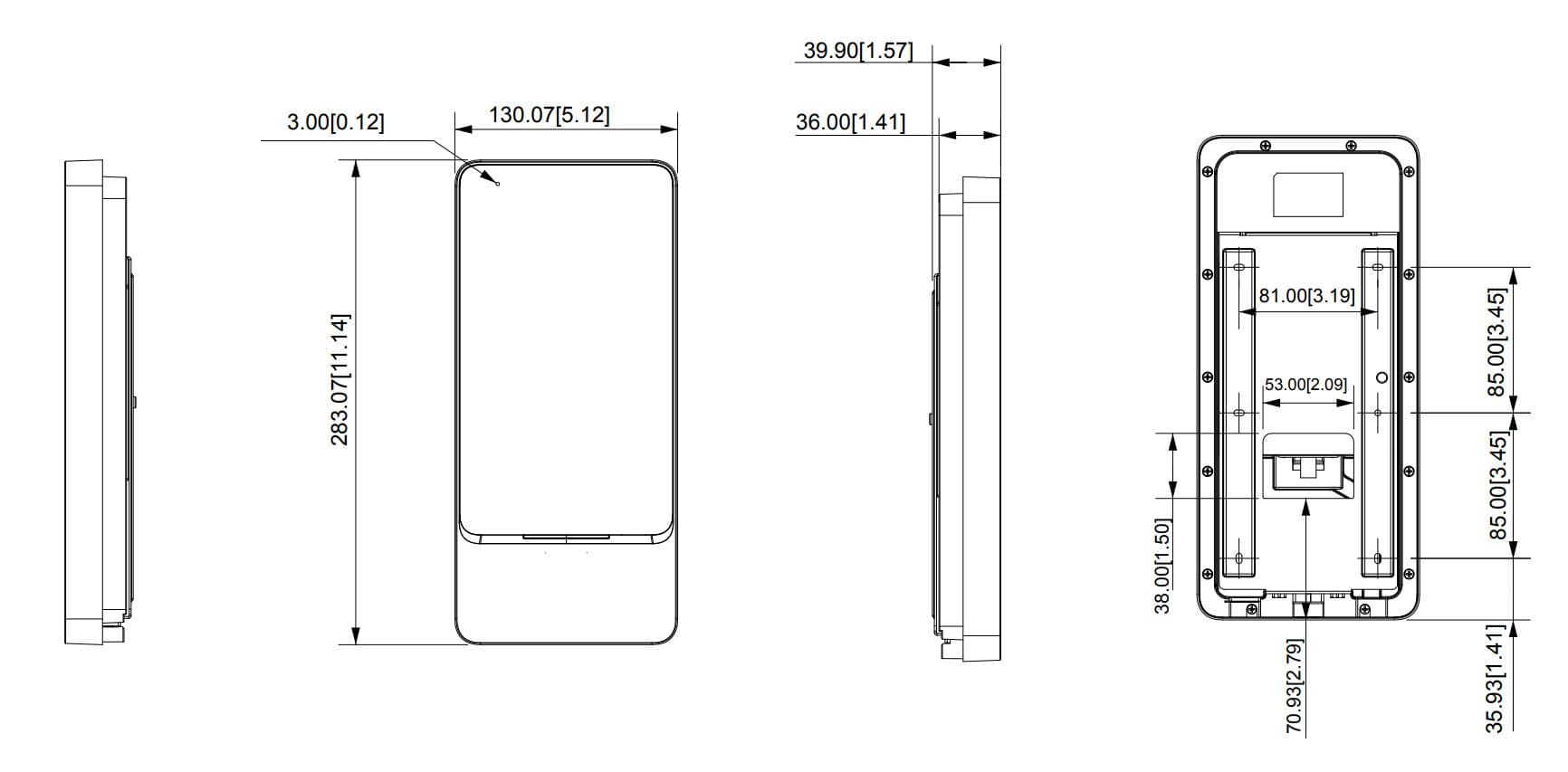 DAHUA ASI4214Y - Control de Acceso con Reconocimiento Facial/ P2P/ 2000 Huellas/ 2000 Rostros/ 2000 Tarjetas MIFARE - vista 3