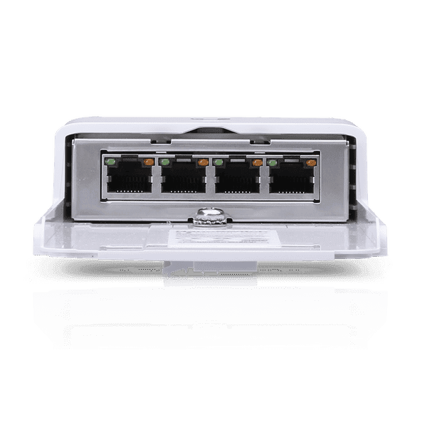 UBIQUITI N-SW - Switch Nano Gigabit PoE para exteriores con 1 puerto PoE pasivo de entrada y 3 puertos PoE pasivos para salida. - vista 4