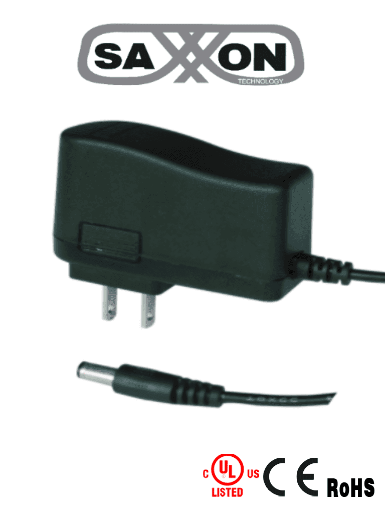 SAXXON PSU0502E - Fuente de Poder Regulada de 5 Vcc 2 Amperes/ Para Usos Multiples/ Acceso, Asistencia, CCTV, Etc./ - SAXXON - Fuentes de Poder y Adaptadores - TVN171012