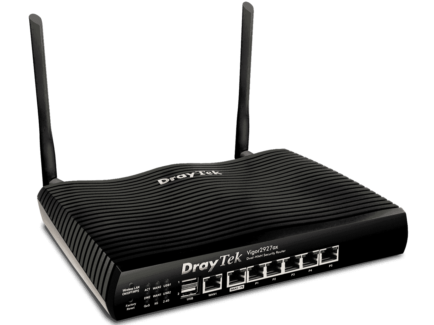 DRAYTEK VIGOR2927AC- Ruteador Inalámbrico Multi WAN con 1 puerto WAN GE RJ45, 1 puerto intercambiable LAN & WAN, 5 puertos LAN GE, 50 VPN, 2 puertos USB y WiFi AC hasta 1733 Mbps - vista 2