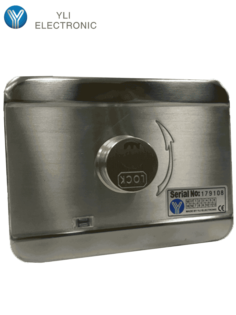 YLI ABK703BS - Cerradura inteligente con cierre automático cuenta con juego de 3 llaves, sensor con luz LED de status o correcto cerrado, apertura con pulso voltaje de 12VDC - vista 2