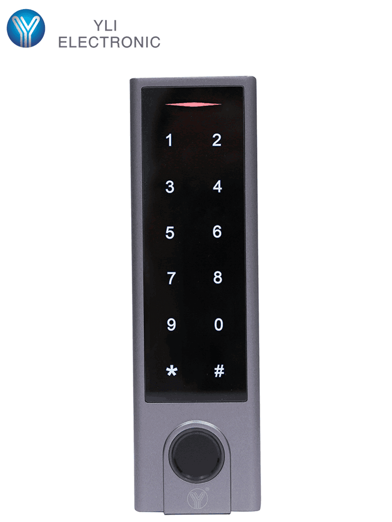 YLI YK1068A - Control de Acceso con Teclado Touch / Huella / Tarjetas ID 125 Khz / Exterior / Entrada Wiegand para Lector Esclavo - YLI ELECTRONIC - Teclados - YLE0750004
