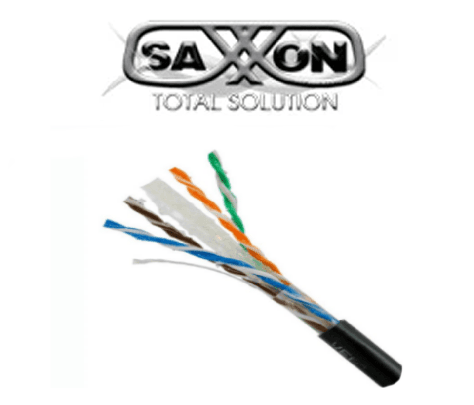 SAXXON OUTPCAT6GCOPEXT- Bobina de Cable UTP Cat6 100% Cobre con Gel/ 305 Metros/ Uso Exterior/ Color Negro/ Cumple con Estandares: ISO/ IEC 11801 Ed2; EIA/ TIA568/ Ideal para Cableado de Redes y Video/ - vista 2